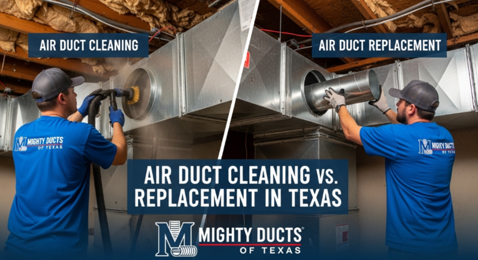Air Duct Cleaning vs. Replacement in Texas | Mighty Ducts