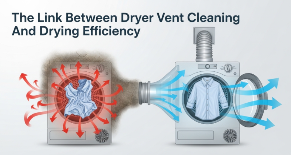 The Link Between Dryer Vent Cleaning And Drying Efficiency
