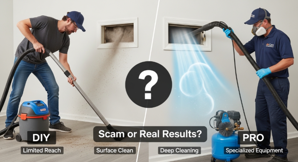 DIY vs. Pro Air Duct Cleaning | Scam or Real Results?