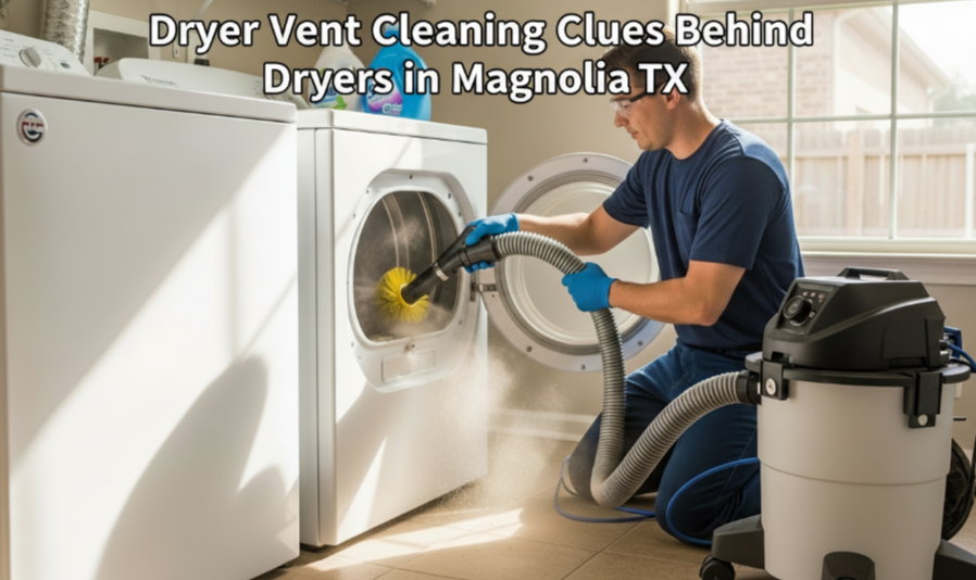 Dryer Vent Cleaning Clues Behind Dryers in Magnolia, TX