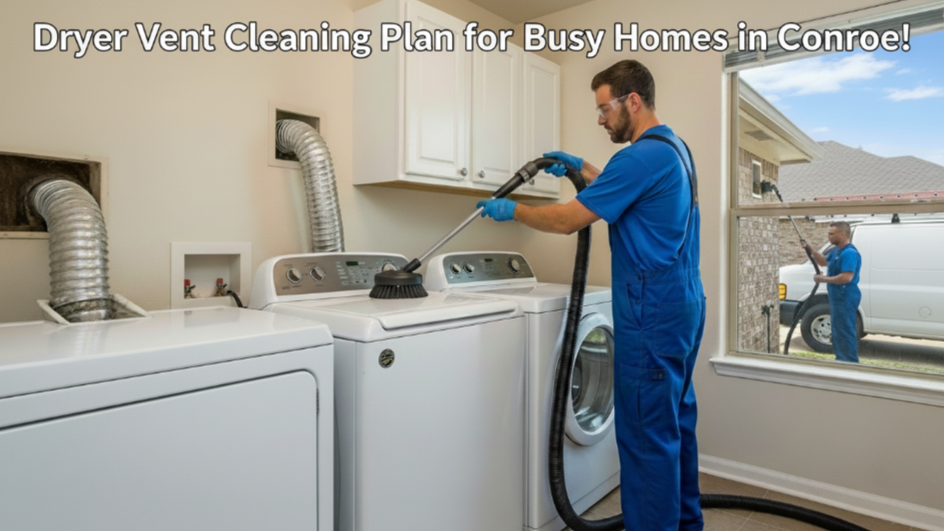 Dryer Vent Cleaning Plan for Busy Homes in Conroe!