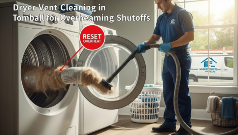 Dryer Vent Cleaning in Tomball for Overheating Shutoffs