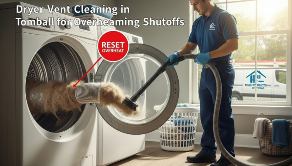 Dryer Vent Cleaning in Tomball for Overheating Shutoffs