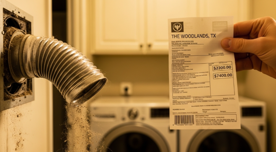 The Woodlands, TX Power Bill Rising? Check Dryer Vent