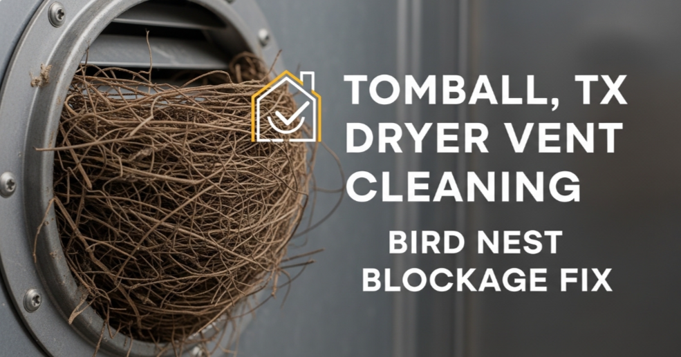 Tomball, TX Dryer Vent Cleaning: Bird Nest Blockage Fix