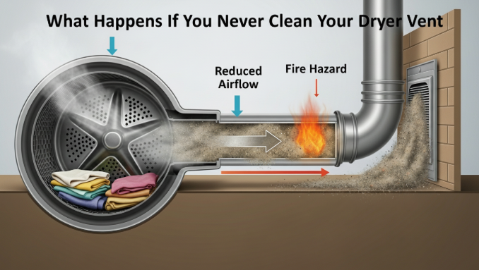 What Happens If You Never Clean Your Dryer Vent