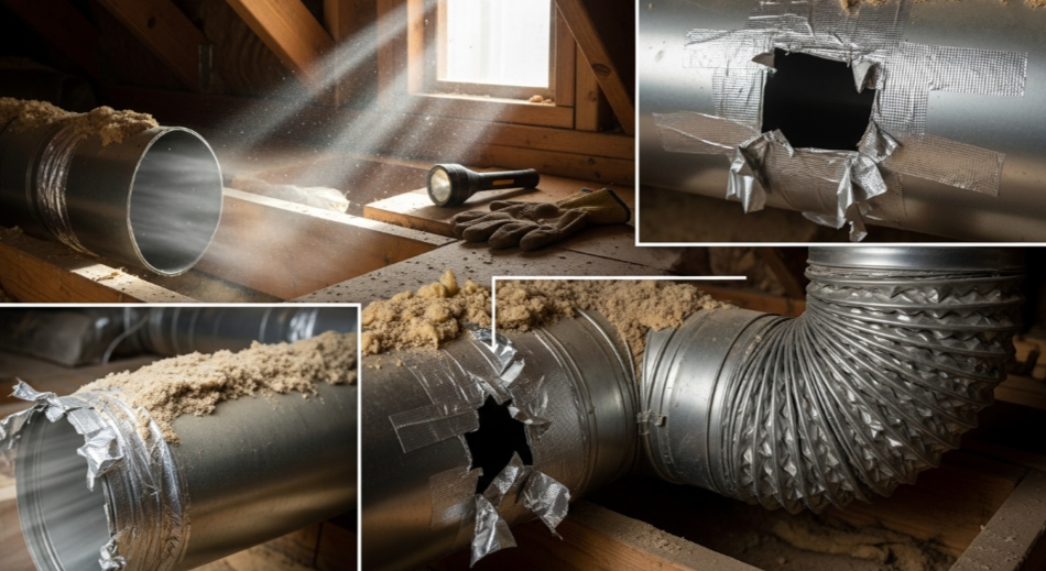 The Air Duct Problems We Find Most Often Upstairs