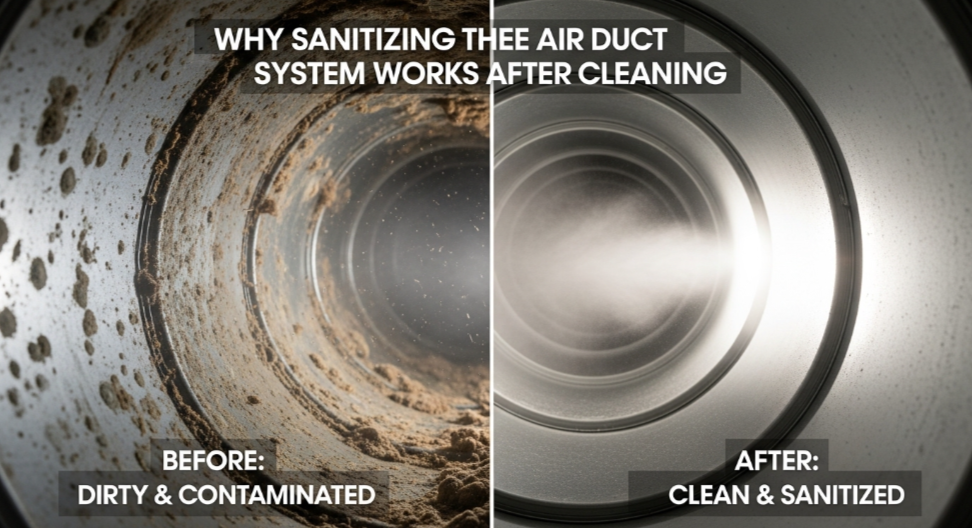 Why Sanitizing the Air Duct System Works After Cleaning