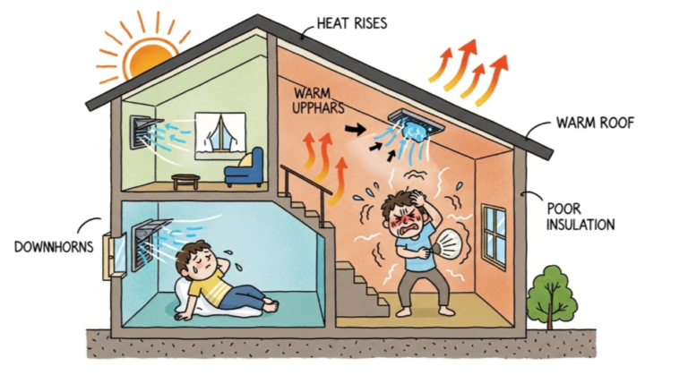 Why Upstairs Rooms Feel Stuffy Even With the AC On