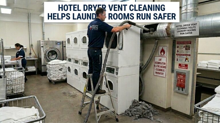 Hotel Dryer Vent Cleaning Helps Laundry Rooms Run Safer