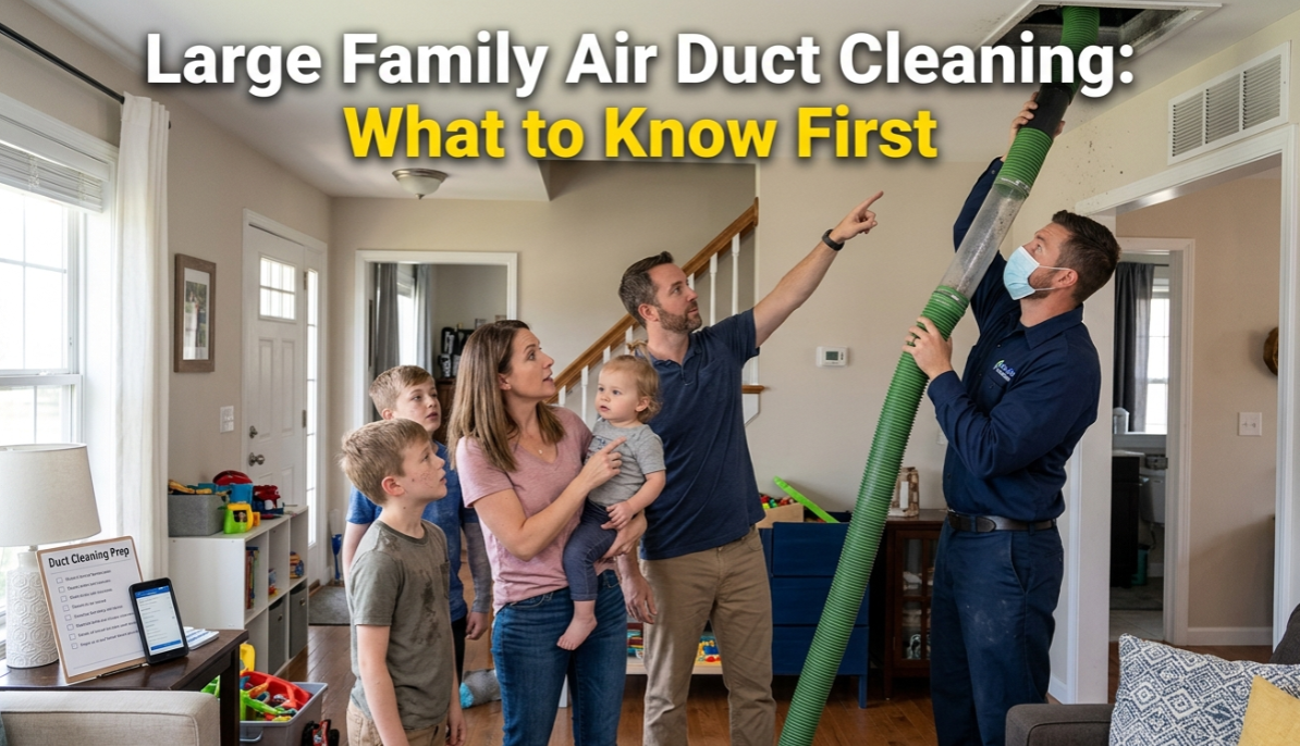 Large Family Air Duct Cleaning: What to Know First