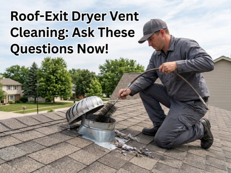 Roof-Exit Dryer Vent Cleaning Ask These Questions Now!