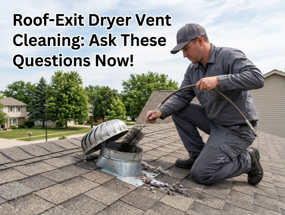 Roof-Exit Dryer Vent Cleaning Ask These Questions Now!