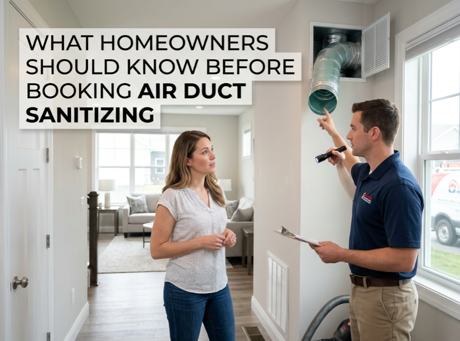 What Homeowners Should Know Before Booking Air Duct Sanitizing