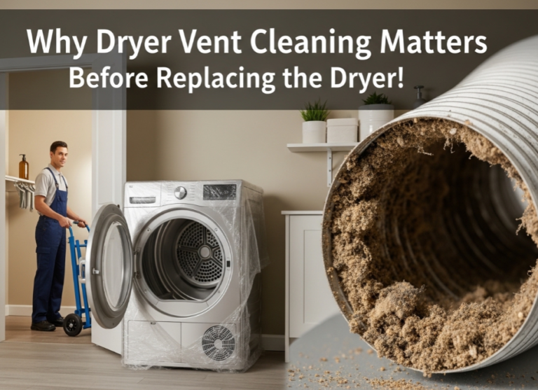 Why Dryer Vent Cleaning Matters Before Replacing the Dryer!