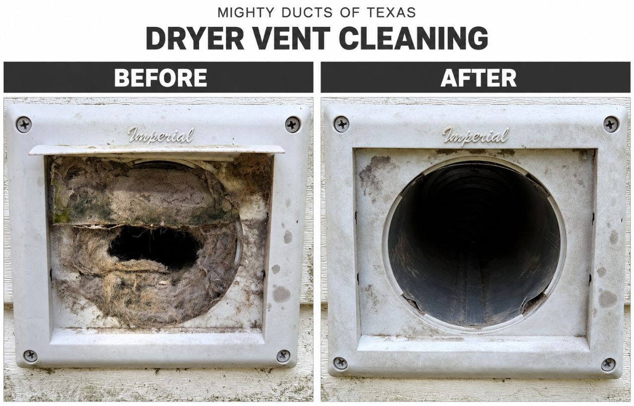 Dryer Vent Cleaning (Before - After)